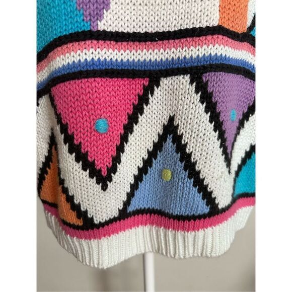 Melbourne Elements Multicoloured Short Sleeve Knit Top Size S - Picture 4 of 7